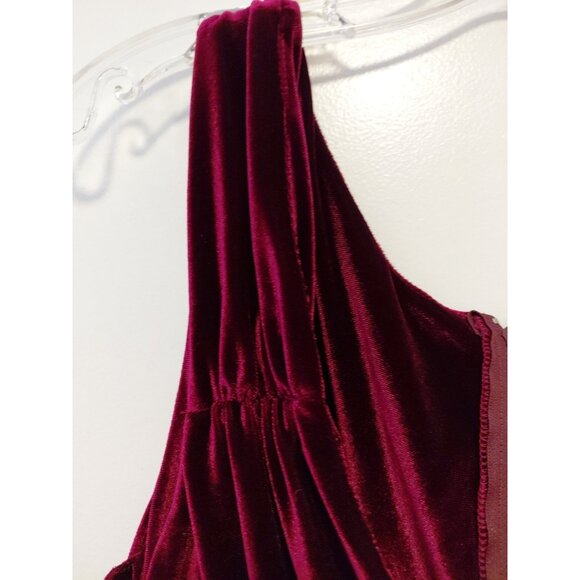 New Rock Steady Velvet Sheath Dress Midi Sleeveless Burgundy 3X - Picture 7 of 10
